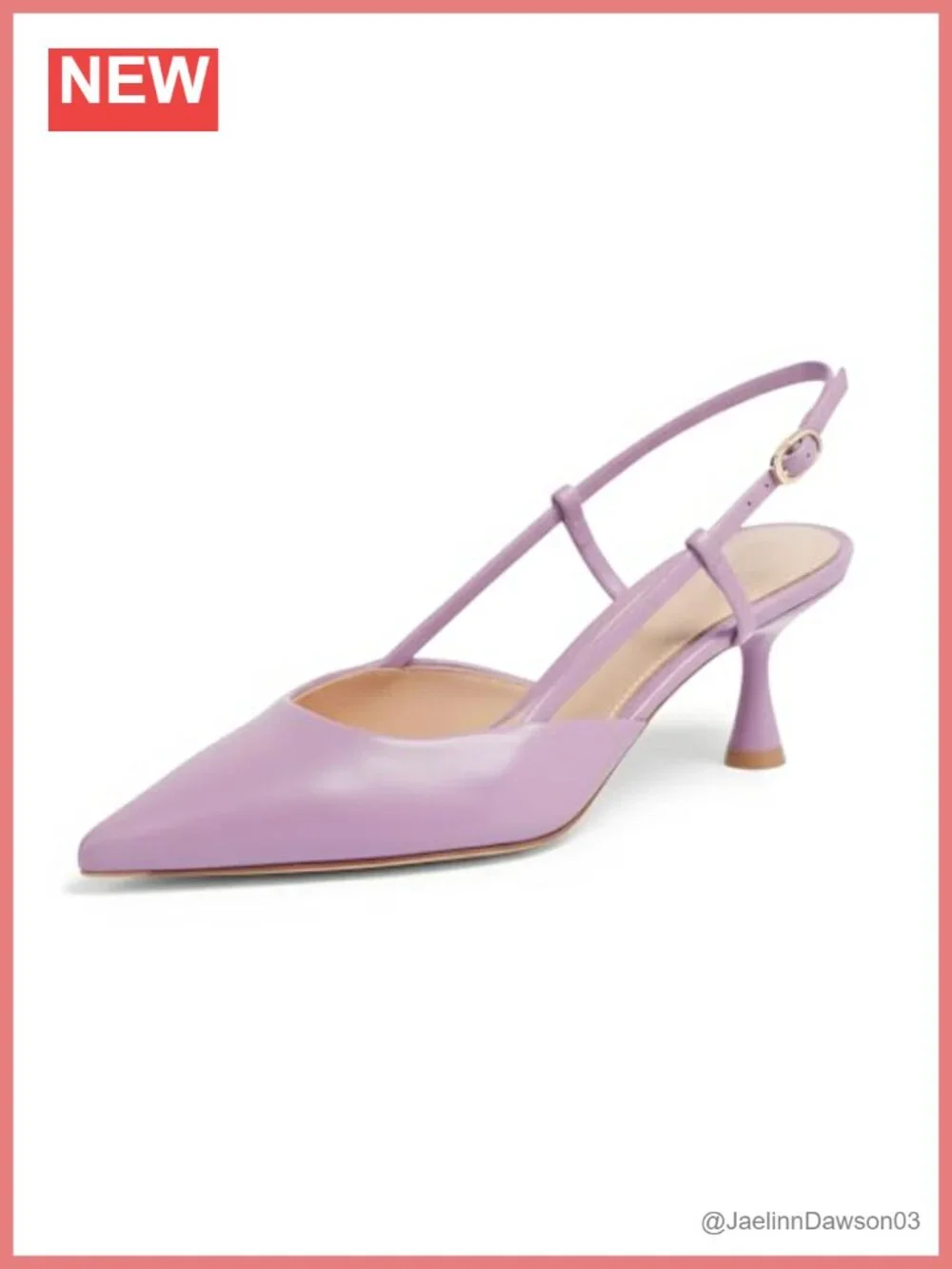 Women's Pointed Toe Kitten Heels Slingback Pumps Closed Toe Dress Shoes Work